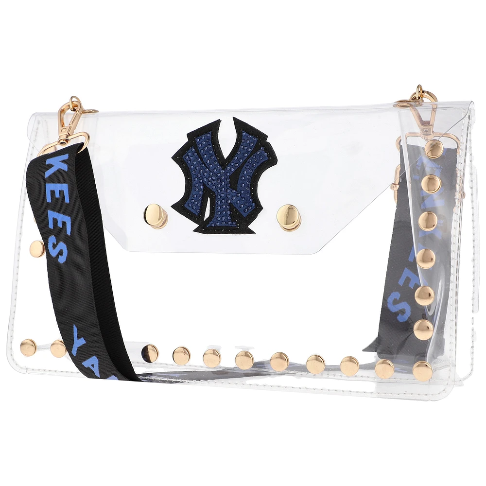 Cuce New York Yankees Crystal Clear Envelope Crossbody Bag