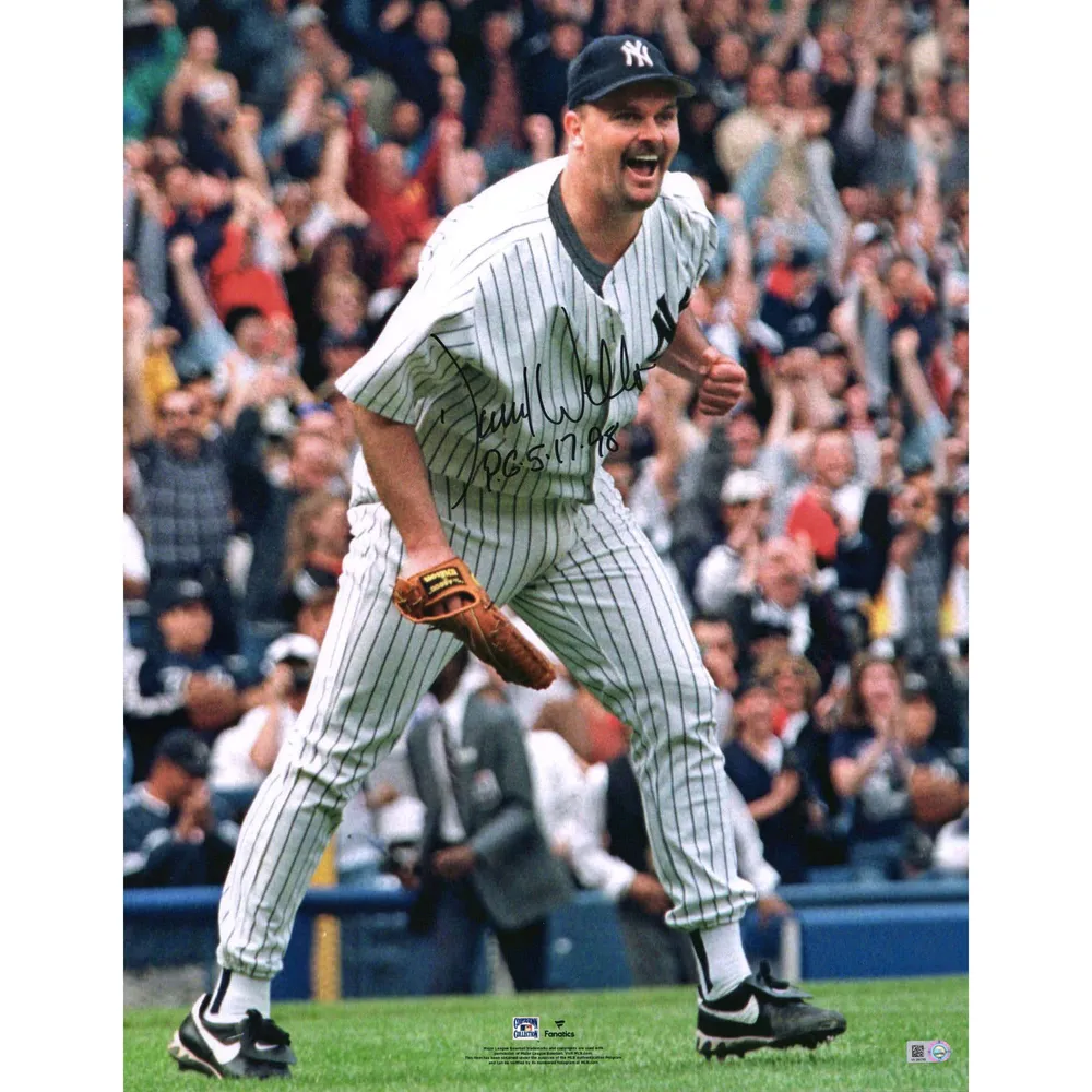 Lids David Wells New York Yankees Fanatics Authentic Autographed 16 x 20  Perfect Game Fist Pump Photograph with PG 5-17-98 Inscription