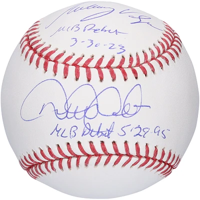 Baseball autographié par Derek Jeter et Anthony Volpe des Yankees de New York avec plusieurs inscriptions pour leurs débuts en MLB - Édition limitée à 10 exemplaires