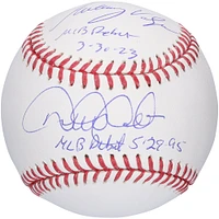 Baseball autographié par Derek Jeter et Anthony Volpe des Yankees de New York avec plusieurs inscriptions pour leurs débuts en MLB - Édition limitée à 10 exemplaires