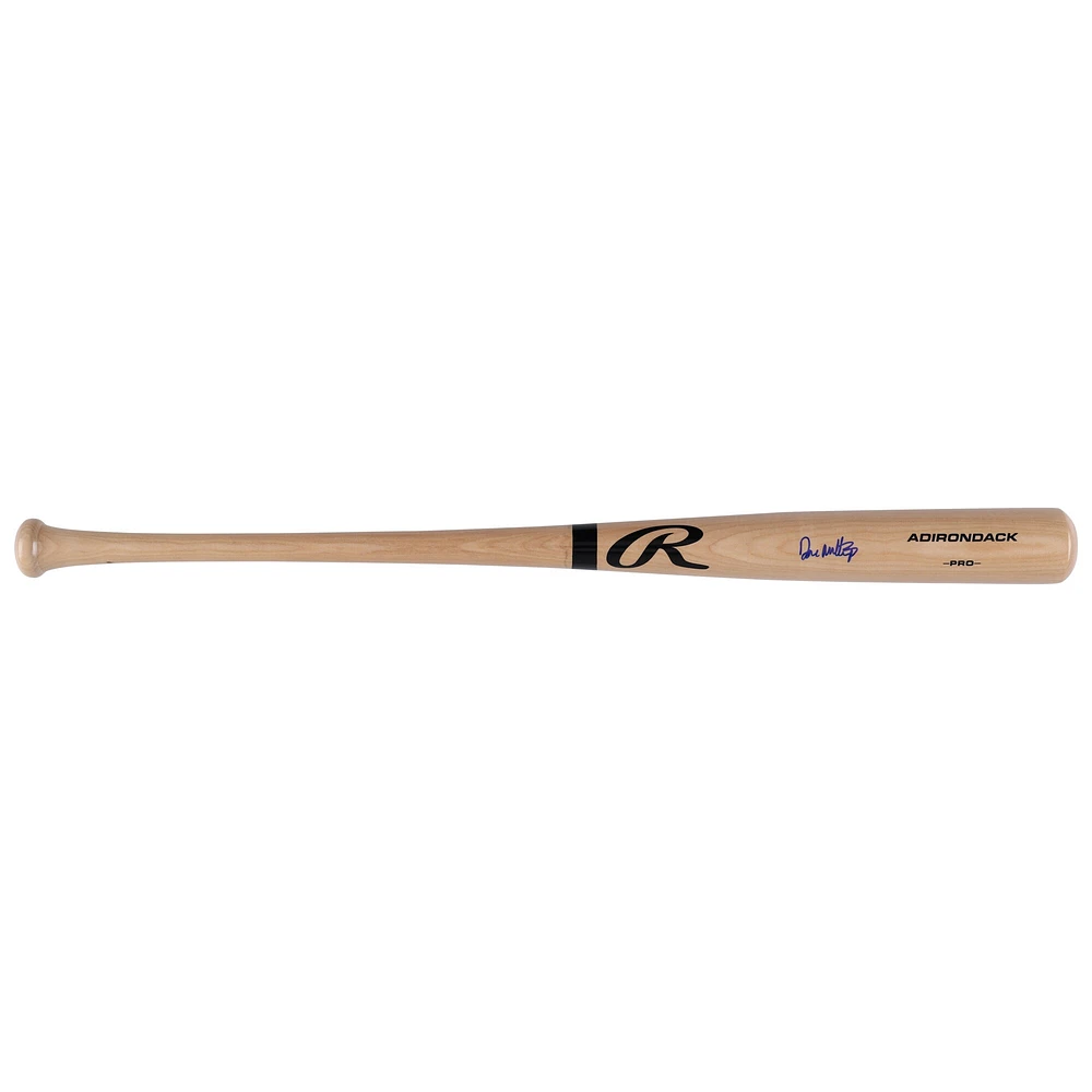 Batte de baseball professionnelle Rawlings blonde autographiée par Don Mattingly des Yankees de New York