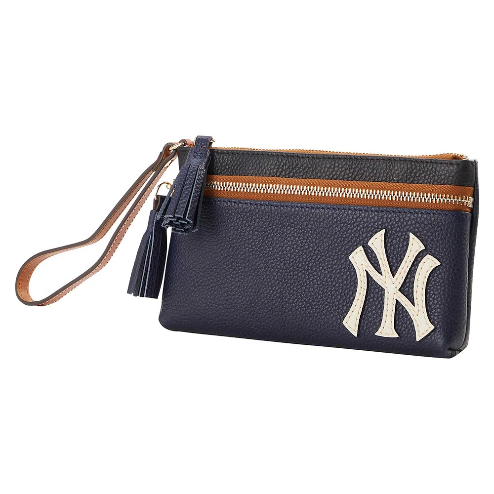 Dooney & Bourke New York Yankees Infield Double-Zip Wristlet