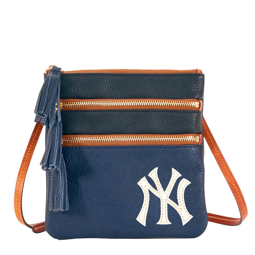 Dooney & Bourke New York Yankees Infield Triple Zip Crossbody Purse