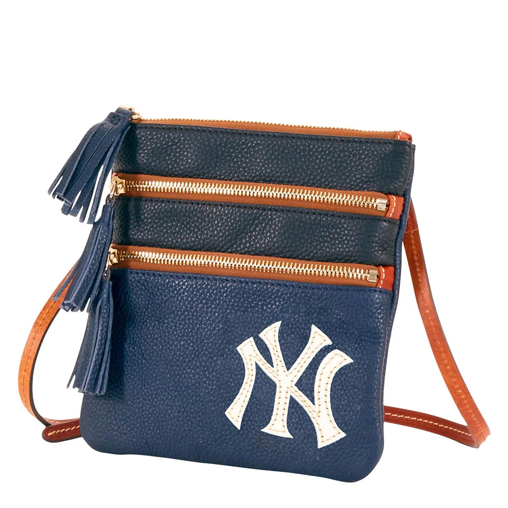 Dooney & Bourke New York Yankees Infield Triple Zip Crossbody Purse