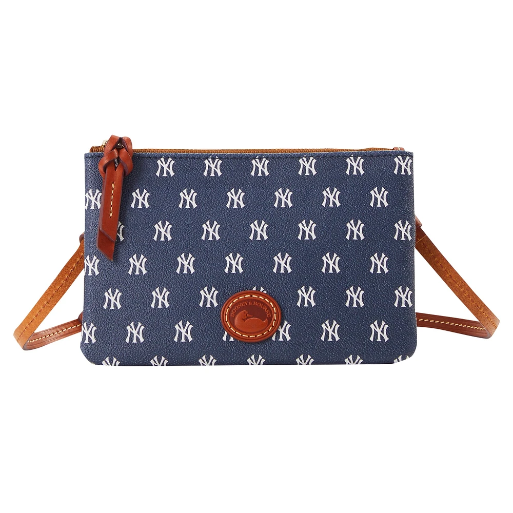 Dooney & Bourke New York Yankees Sac à main à bandoulière avec fermeture éclair sur le dessus