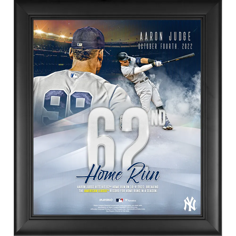 Fanatics Authentic Aaron Judge New York Yankees American League Home Run Record Autographed Logo Baseball