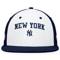 FBC YANKEE NAVY WHITE MLB ICONIC COLOR BLOCKED FITTED CAN HATMENHIC