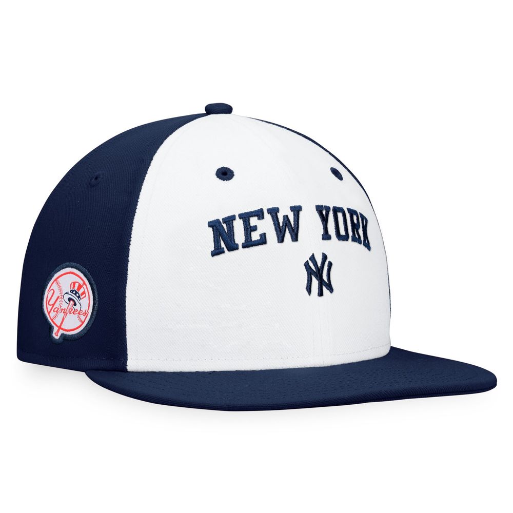 FBC YANKEE NAVY WHITE MLB ICONIC COLOR BLOCKED FITTED CAN HATMENHIC