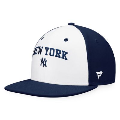 FBC YANKEE NAVY WHITE MLB ICONIC COLOR BLOCKED FITTED CAN HATMENHIC