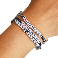 FOCO New York Yankees 3-Pack Friendship Bracelet Set