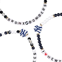 FOCO New York Yankees 3-Pack Friendship Bracelet Set