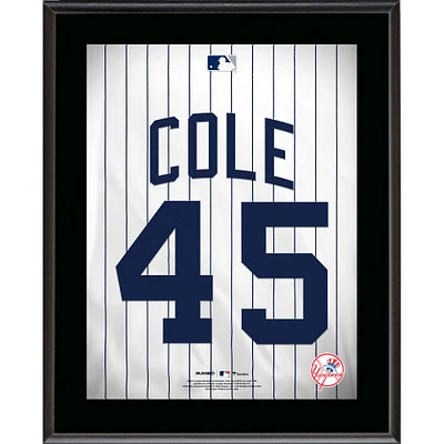 Plaque de joueur sublimée avec numéro de maillot des Yankees de New York de Gerrit Cole 10,5" x 13"