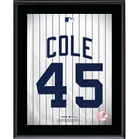 Plaque de joueur sublimée avec numéro de maillot des Yankees de New York de Gerrit Cole 10,5" x 13"