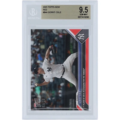 Gerrit Cole New York Yankees 2023 Topps Now 1st Player with 200K in 3 Seasons for the Yankees #844 #/ BGS Authenticated 9.5 Card
