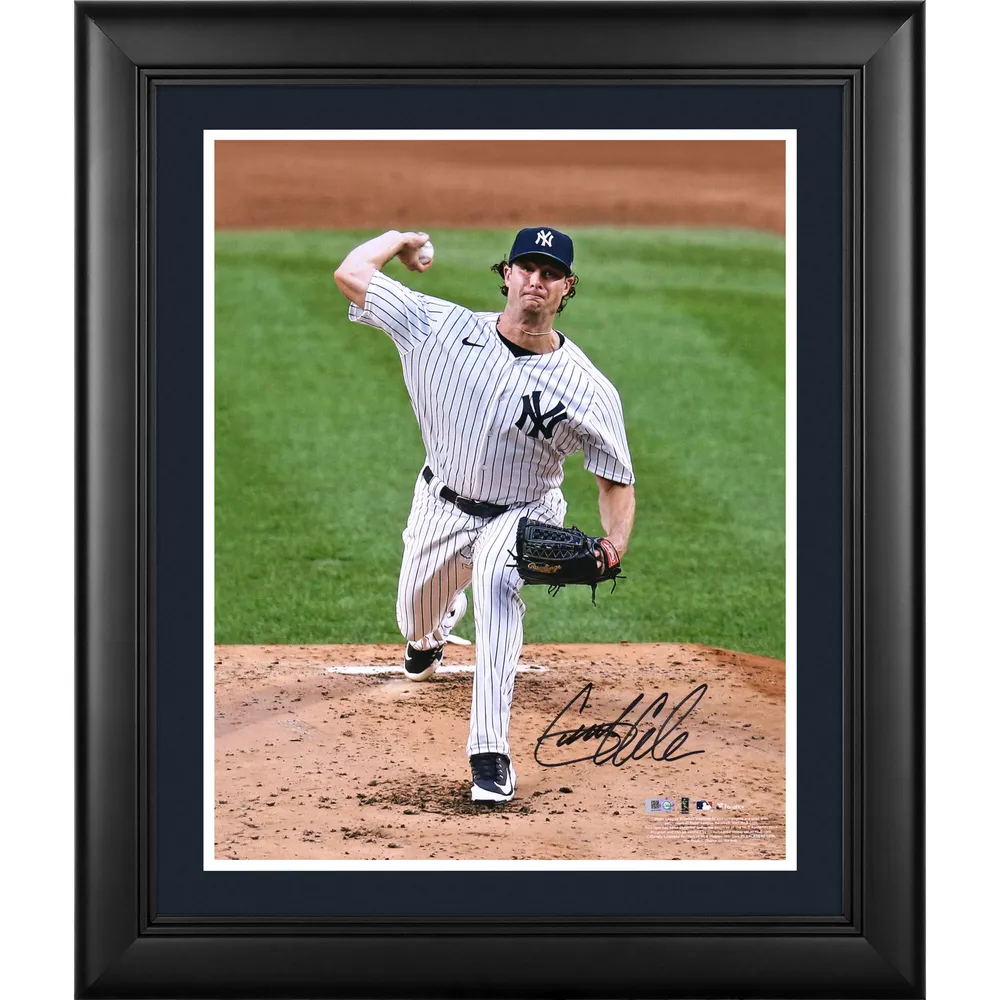 Framed Gerrit Cole New York Yankees Autographed White Nike