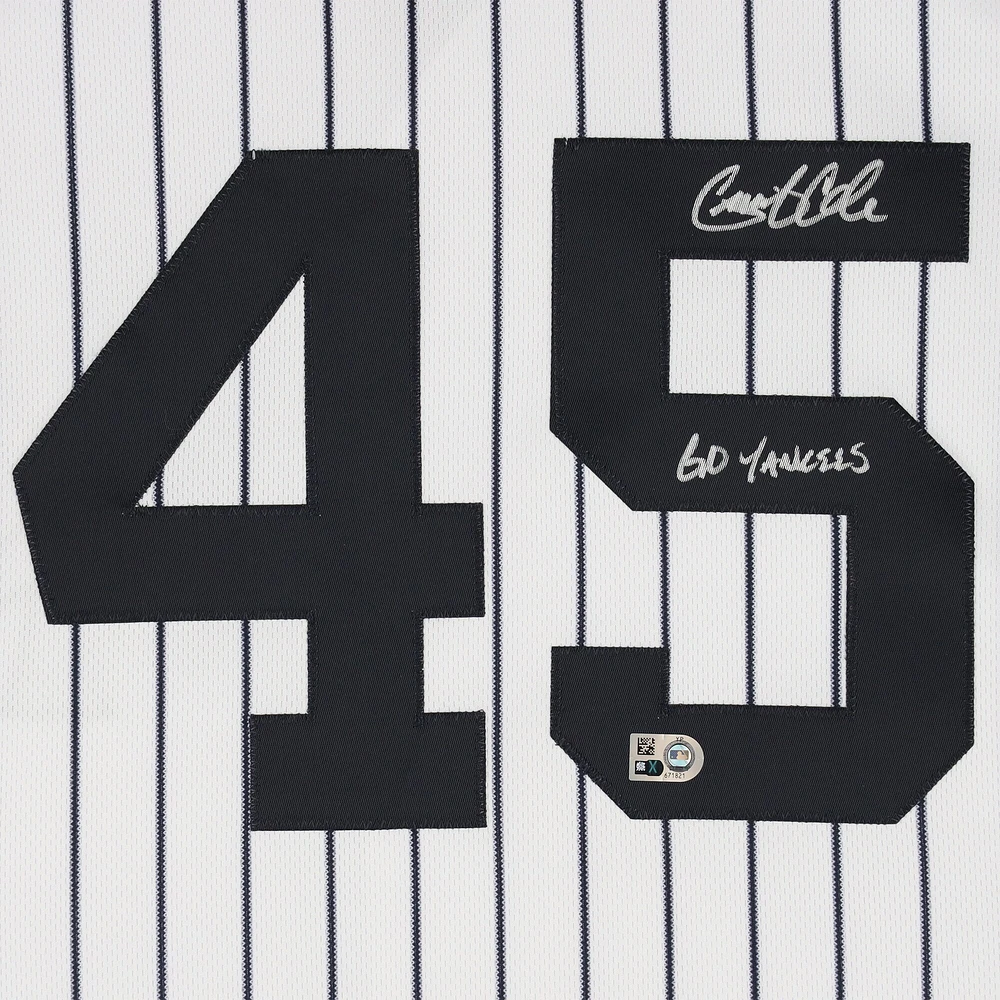 Maillot Nike authentique autographié par Gerrit Cole des Yankees de New York avec l'inscription « Go Yankees »