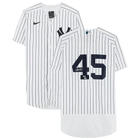 Maillot Nike blanc authentique autographié par Gerrit Cole des Yankees de New York
