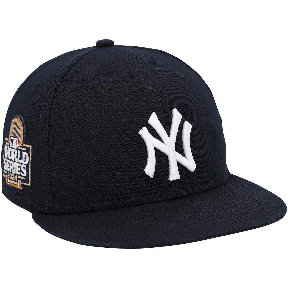 Casquette New Era bleu marine portée par Giancarlo Stanton lors du match des Yankees de New York contre les Dodgers de Los Angeles le 30 octobre 2024 - 5e match des Séries mondiales