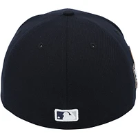 Casquette New Era bleu marine portée par Giancarlo Stanton lors du match des Yankees de New York contre les Dodgers de Los Angeles le 30 octobre 2024 - 5e match des Séries mondiales