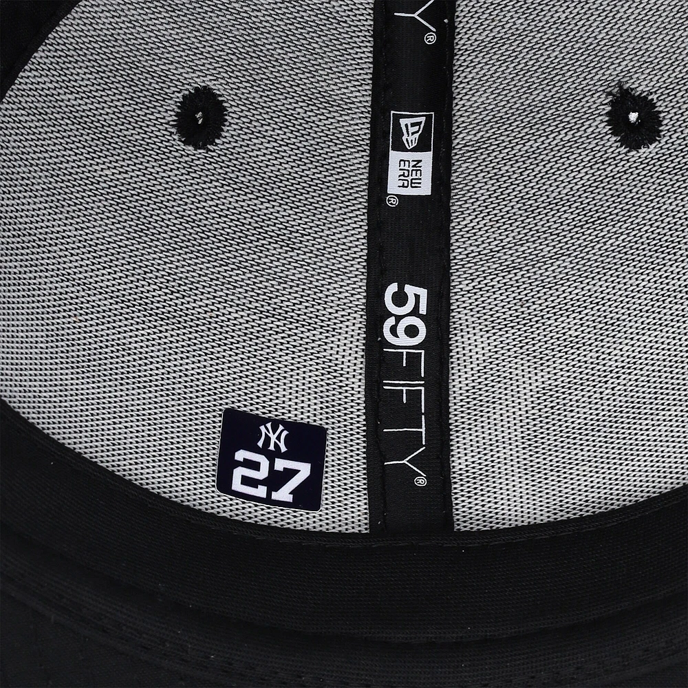 Casquette New Era bleu marine portée par Giancarlo Stanton lors du match des Yankees de New York contre les Dodgers de Los Angeles le 30 octobre 2024 - 5e match des Séries mondiales