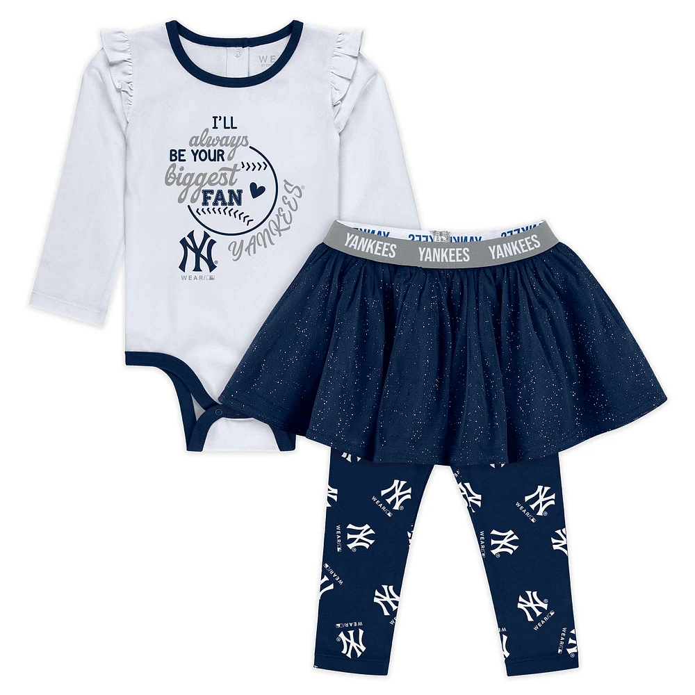 Ensemble tutu trois pièces pour nouveau-nés et nourrissons par Erin Andrews New York Yankees