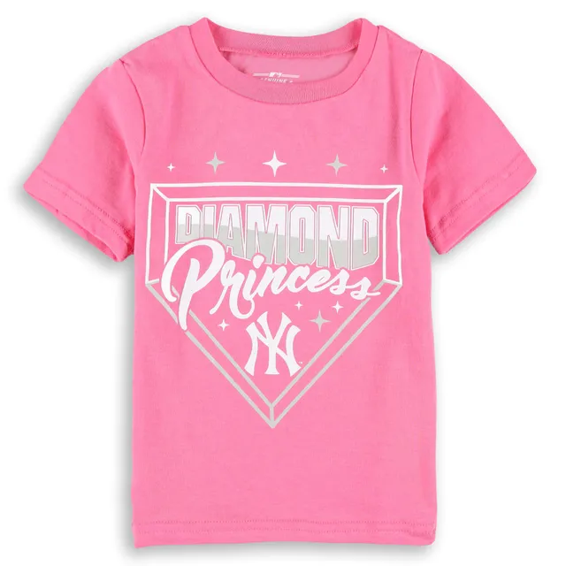 Lids New York Yankees Girls Youth Lovely T-Shirt - Pink