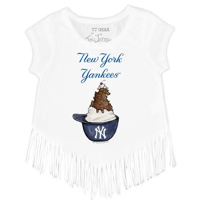 Youth Tiny Turnip Navy New York Yankees Shark T-Shirt Size: Medium