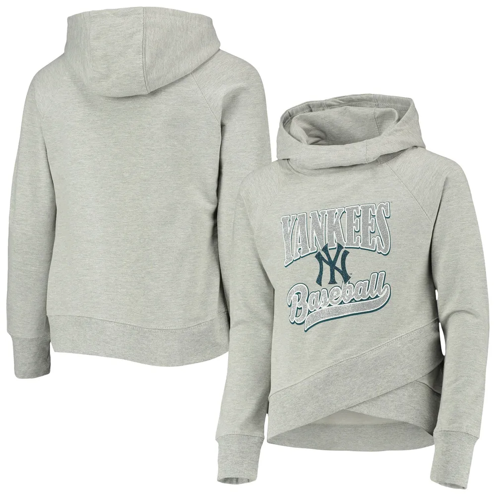 Girls Youth Dallas Cowboys Heathered Gray Bossy Funnel Neck Pullover Hoodie