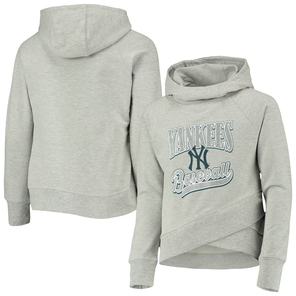 New York Yankees Heathered Zip-Up Logo Hoodie