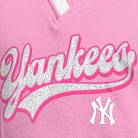Girls Youth New Era Pink York Yankees Mommy & Me Raglan V-Neck T-Shirt