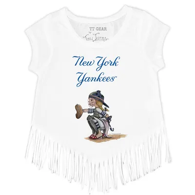 Youth Tiny Turnip White New York Yankees Teddy Boy T-Shirt Size: Medium