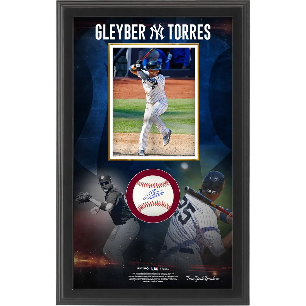 Lids Gleyber Torres New York Yankees Fanatics Authentic Autographed Framed  25.5 x 16.25 Baseball Shadowbox Collage