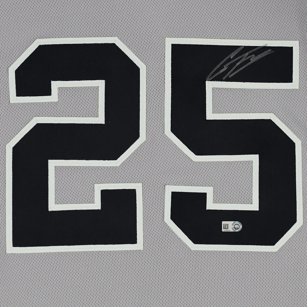 Gleyber Torres New York Yankees Autographed Topps Gray Majestic Authentic Jersey