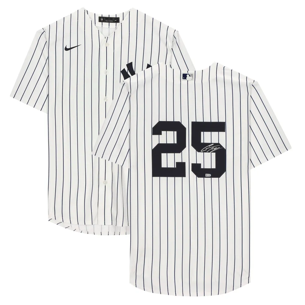 Nike Men's Replica New York Yankees Gleyber Torres #25 White Cool