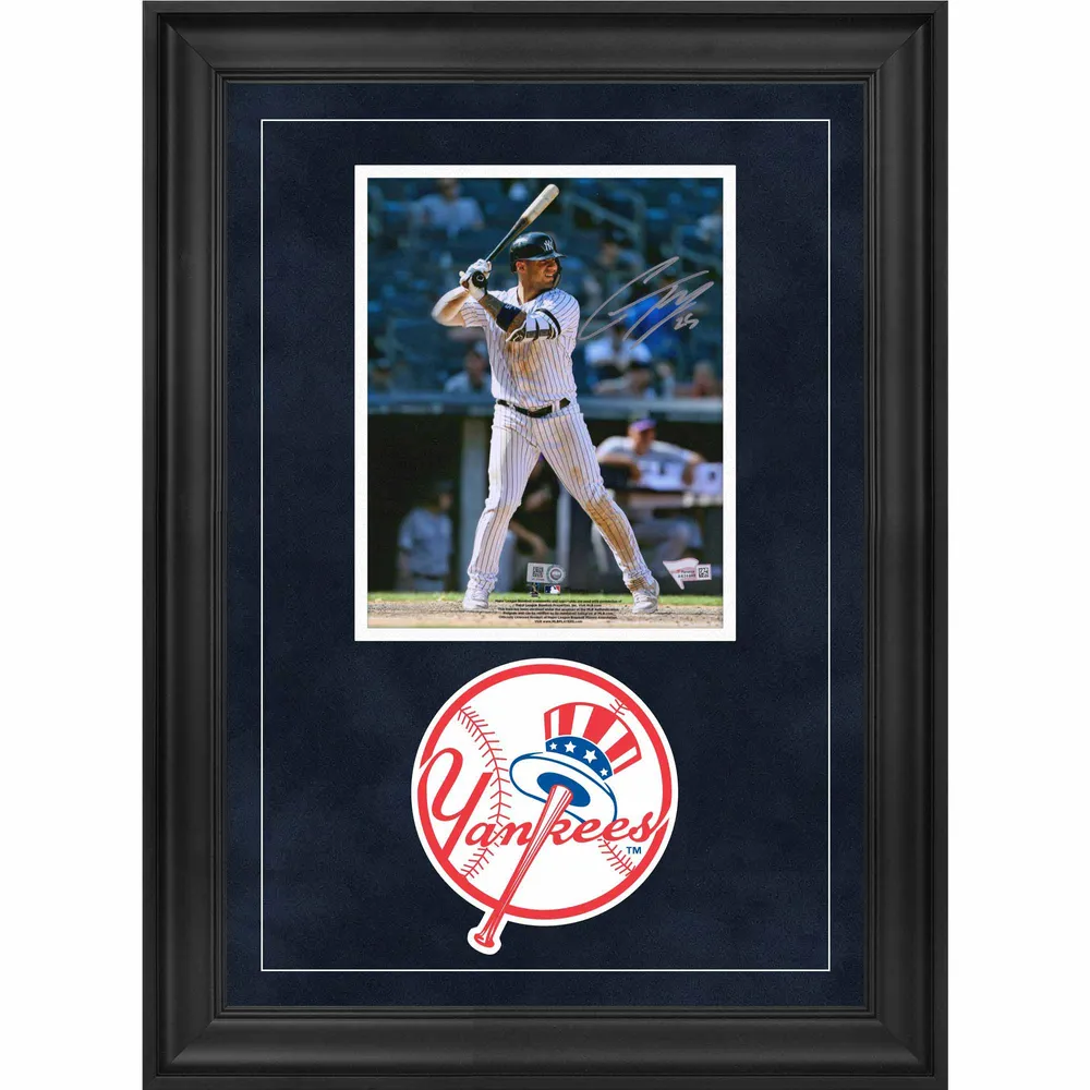 Framed Gleyber Torres New York Yankees Autographed White Nike Replica Jersey