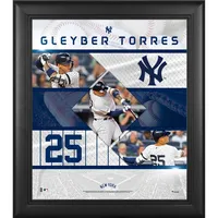 Gleyber Torres New York Yankees Framed Autographed 20 x 24 In Focus  Photograph