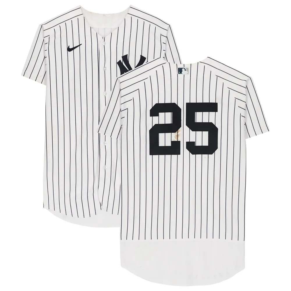 Lids Gleyber Torres New York Yankees Fanatics Authentic Game-Used #25 White  Pinstripe Jersey vs. Oakland Athletics on June 29, 2022