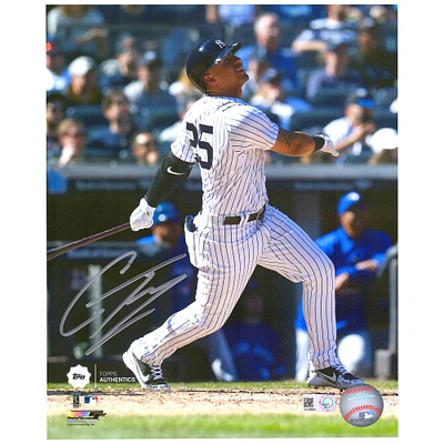 Gleyber Torres New York Yankees Topps Autographed 8" x 10" Swinging Photograph