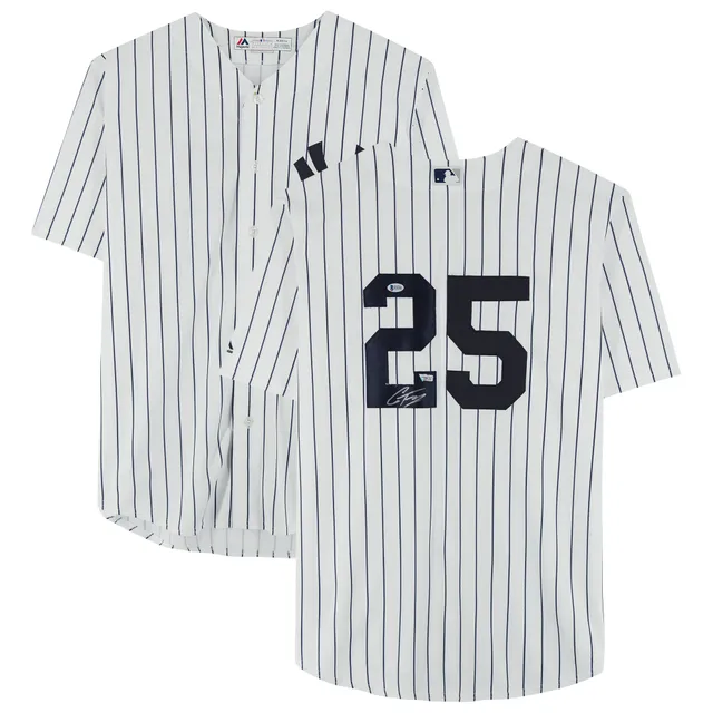 Gleyber Torres New York Yankees Fanatics Authentic Game-Used #25 White  Pinstripe Jersey vs. Tampa Bay