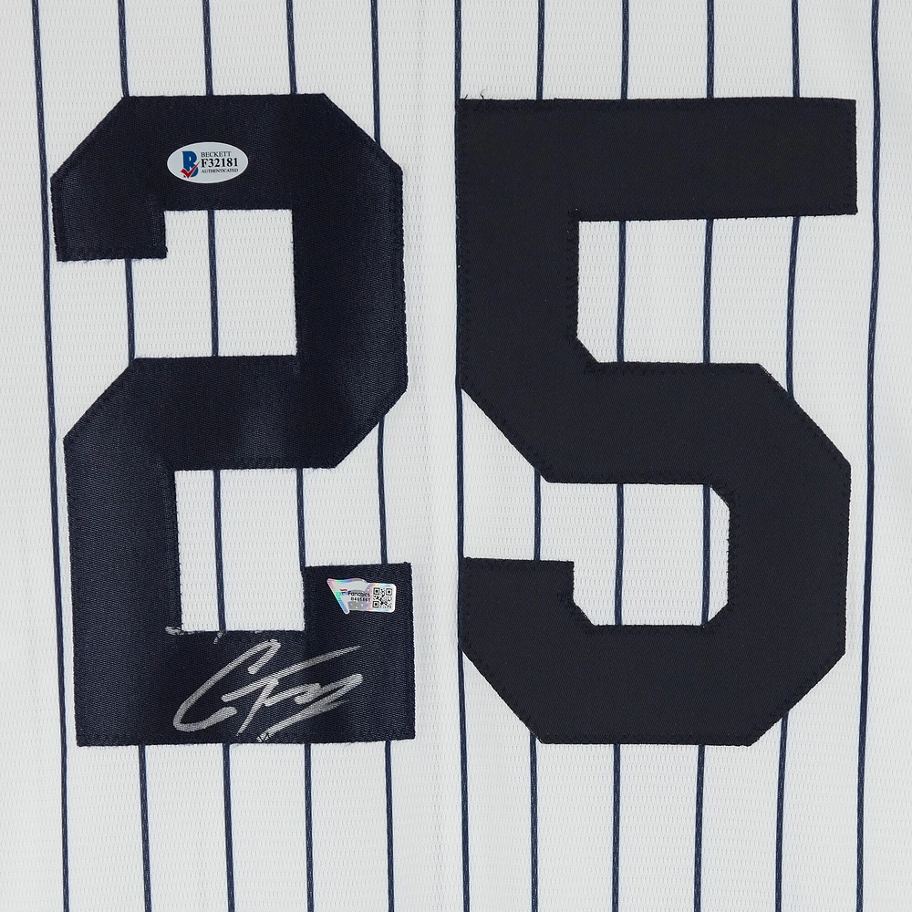 Gleyber Torres White New York Yankees Autographed Majestic Replica Jersey