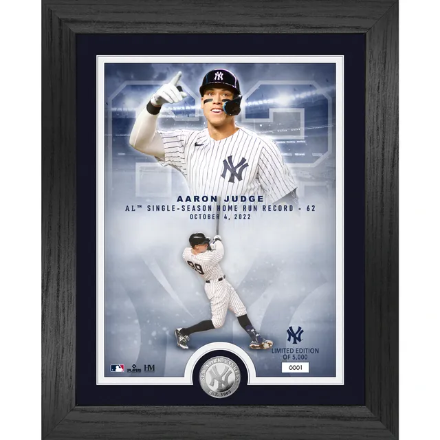 Aaron Judge New York Yankees American League Home Run Record Deluxe Framed  Autographed 16'' x 20'' Photograph
