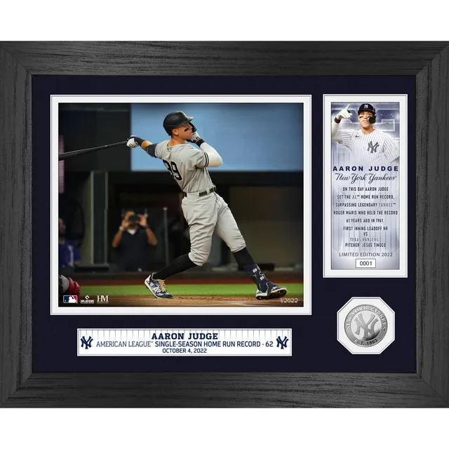 Lids Aaron Judge New York Yankees Fanatics Authentic American League Home  Run Record Deluxe Framed Autographed 8'' x 10'' Photograph