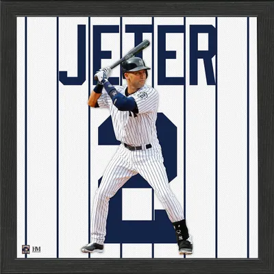 Derek Jeter New York Yankees Highland Mint 13'' x 13'' Impact Jersey Framed Photo