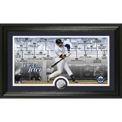 Derek Jeter New York Yankees Highland Mint 2020 Hall of Fame Induction 12'' x 20'' Timeline Silver Coin Photo Mint