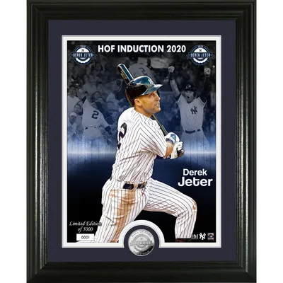 Derek Jeter New York Yankees Highland Mint 2020 Hall of Fame Induction 13'' x 16'' Silver Coin Photo Mint