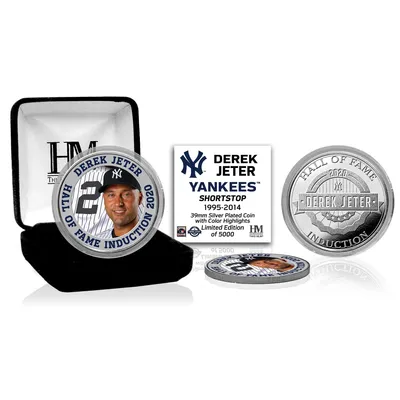 Derek Jeter New York Yankees Highland Mint 2020 Hall of Fame Induction Color Silver Coin
