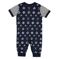 Infant  Navy New York Yankees Full-Snap Coverall Bodysuit