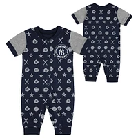 Infant  Navy New York Yankees Full-Snap Coverall Bodysuit