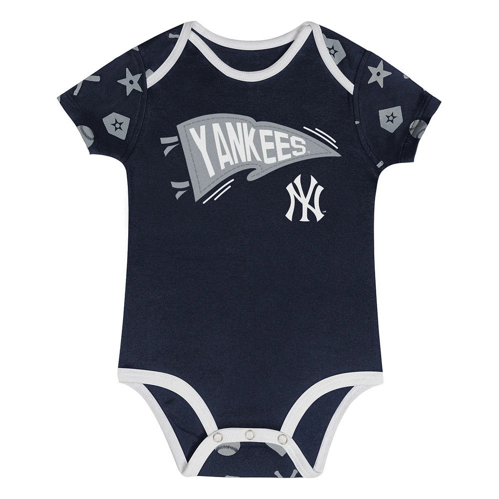 Ensemble de couvre-couches 2 pièces pour bébé bleu marine New York Yankees On Deck