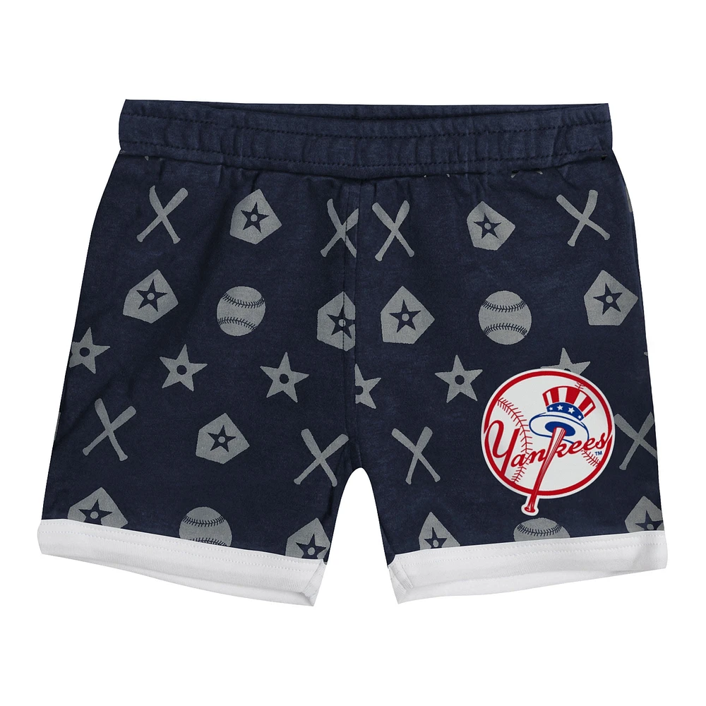 Ensemble de couvre-couches 2 pièces pour bébé bleu marine New York Yankees On Deck